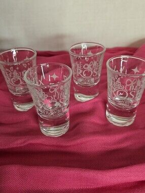 Tequila Rose Strawberry Cream Shot Glasses  Set of 4